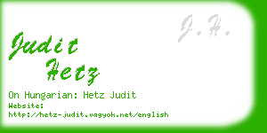 judit hetz business card